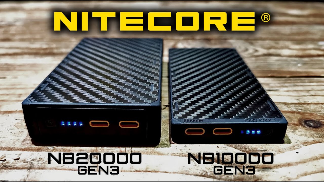 Carbon Power Bank Nitecore NB10000/NB20000 GEN3@CorcoranAL - YouTube