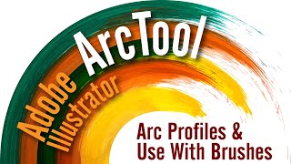 Use Arc Tool in Adobe Illustrator | Arc Tool Profiles | Use Arc Tool With Brushes : Class 16 (c)