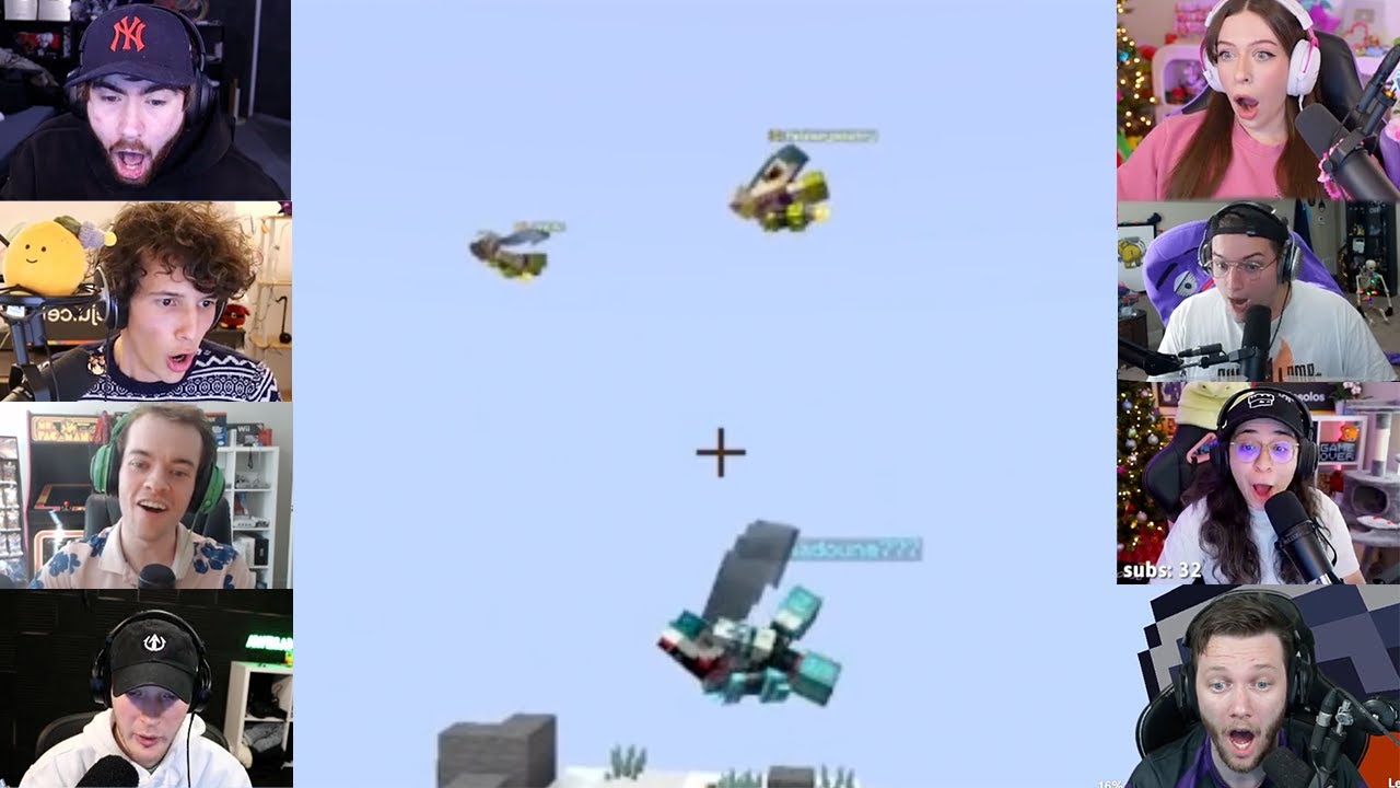 Streamers React to Shadoune's 1v2 in MCC 35