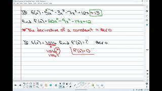 Celebrity Algebra 3 - Chapter 4 Section 3 Derivatives Wealth