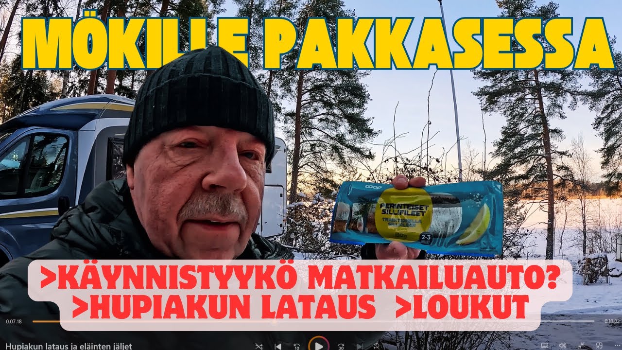 MATKAILUAUTON HUPIAKUN LATAUS JA VILLIELÄINTEN JÄLJET
