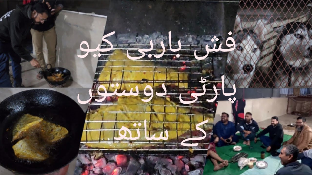 Fish BBQ party with friends/ Grill fish/ Fry fish / Cold weather in Karachi