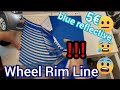 DIY Felgenrandaufkleber blau Cameo Silhouette Plotter Cutter rim line blue