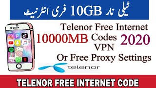 Telenor Free 10GB Internet Code And Free VPN 2020 Latest Video in Urdu