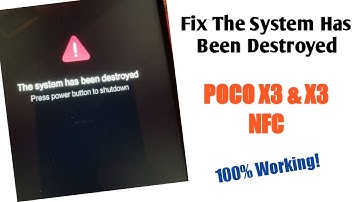 How to Fix The System Has Been destroyed in POCO X3 NFC || 100% Working