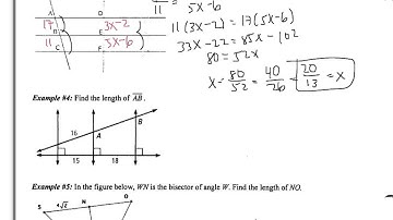6.6: Use Proportionality Theorems
