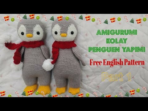 Amigurumi Penguen Yapımı / Amigurumi Uyku Arkadaşı #diy How To Crochet Penguin /Free English Pattern