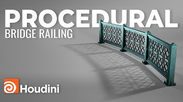 Keyframe Animation - Procedural Bridge Railing Hda (Houdini Digital Asset)