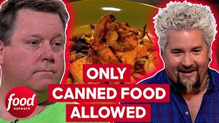 Guy Challenges Contestants To Make A Grilled Dish Out Of CANNED FOOD!  | Guy's Grocery Games screenshot 3
