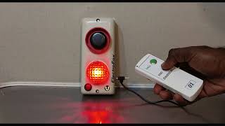Wireless panic alarm system with both audible n Alert Light for factories  Apartments by ElectroFox