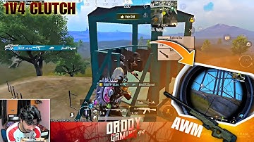🔥1v4 CLUTCH AWM+AKM  😱 | Full Squad Wipe Gameplay 🔥