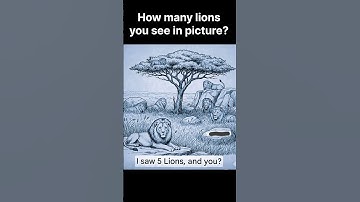 How many lions in the picture? #puzzlebits #puzzle #visiontest