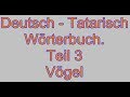 Deutsch - Tatarisch Wörterbuch.  Teil 3.  Vögel