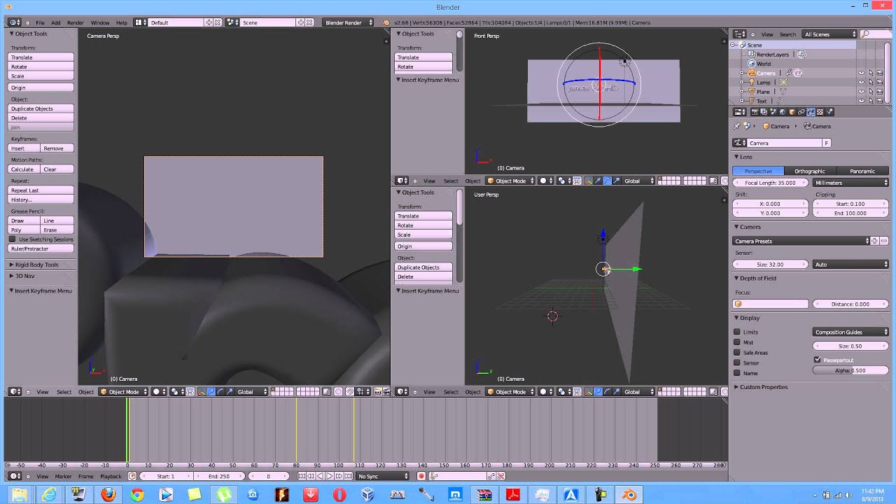 How to make a 3D INTRO IN BLENDER 2.68a [2013] YouTube