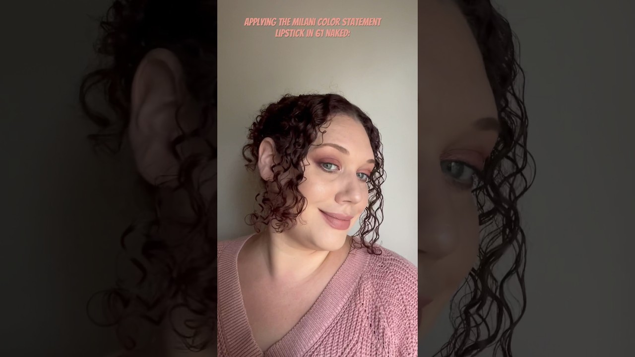 Applying Milani Color Statement Lipstick in 61 Naked: 