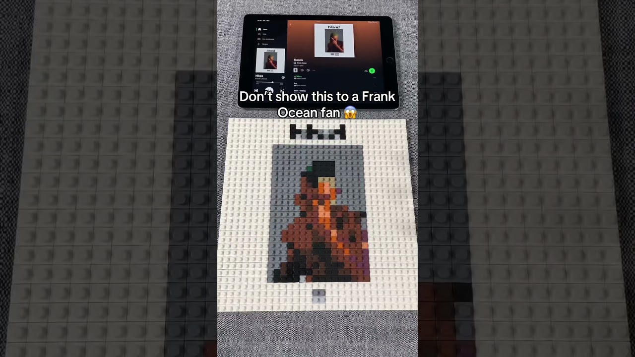 Frank Oceans Blond Album Cover with lil bricks