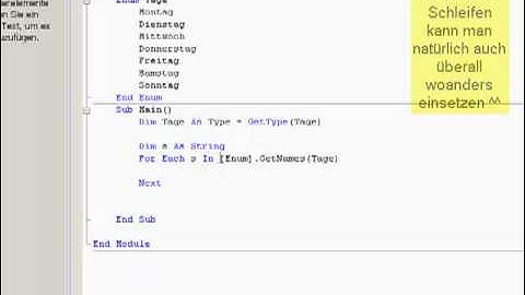 VB.NET Enum (Als Array) und For Each Tutorial - Einfach