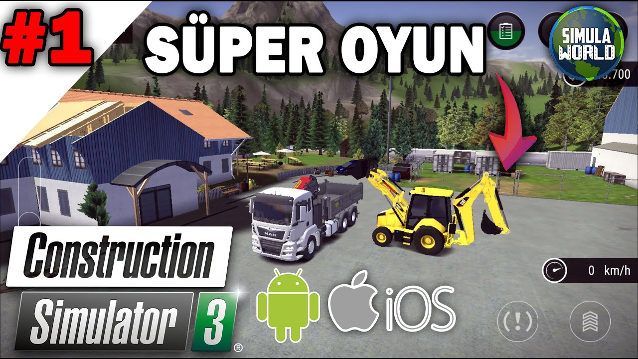 BU NASIL MOBİL OYUN!? | ANDROID IOS İNŞAAT OYUNU | CONSTRUCTION SIMULATOR 3 BÖLÜM 1