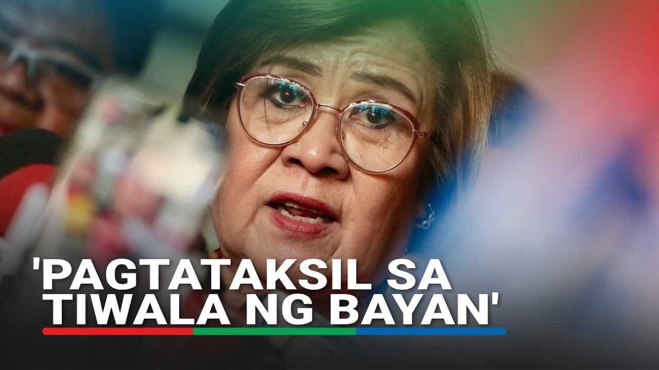De Lima: Sapat ang ebidensya ng plunder, malversation laban kay VP Sara