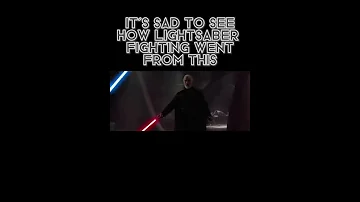 It’s sad to see how lightsaber fighting went from this to this….