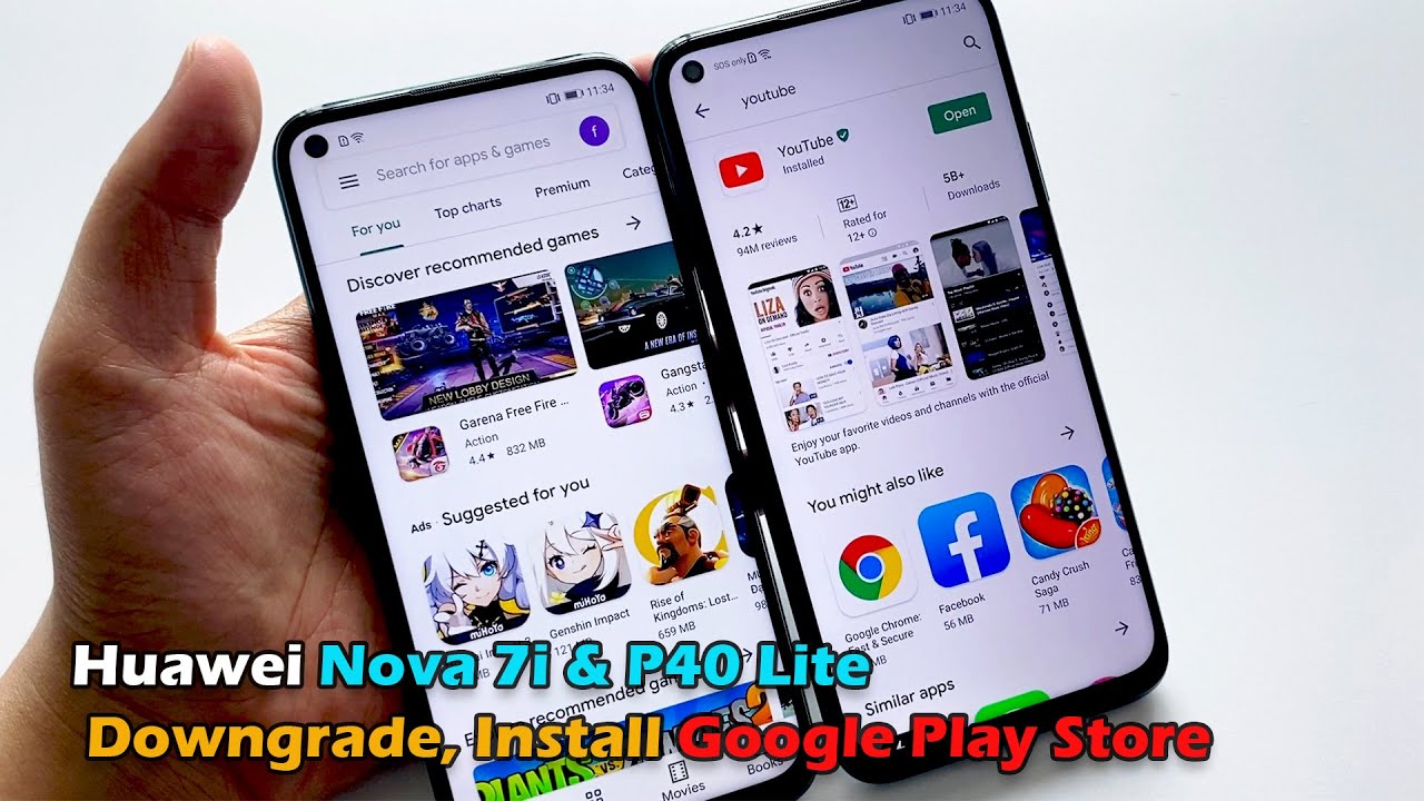 Huawei Nova 7i & P40 Lite Downgrade, Install Google... - youtube