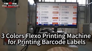 3 Colors Flexo Printing Machine for Printing Barcode Labels