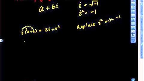 Multiplying Complex Numbers Imaginary Number i College Algebra