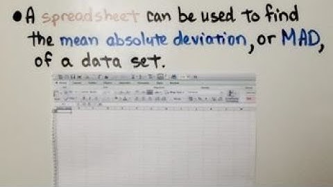 6th Grade Math 16.2c, Using a Spreadsheet to Find MAD, Mean Absolute Deviation