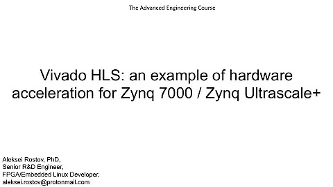 Vivado HLS: hardware acceleration for Zynq 7000 / Zynq US+. Part 1 - Introduction
