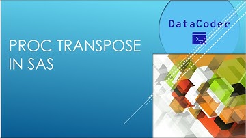 Proc transpose in SAS