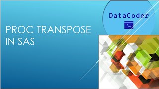 Proc transpose in SAS