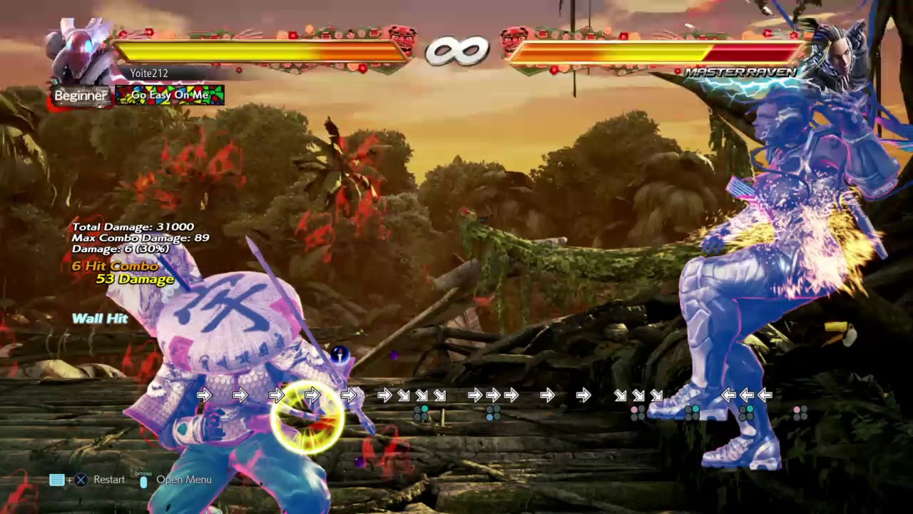 Tekken 7 Yoshimitsu Wall Combo Practice YouTube