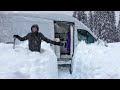 Surviving the biggest blizzard of the year  winter van camping in epic snowstorm