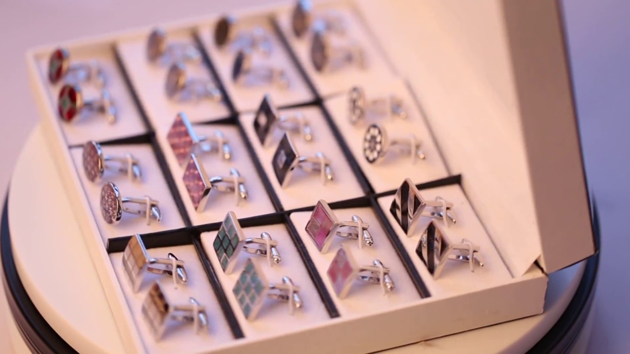 FJ9659 Elegant Cufflink Gift Set Men's Cuff Links 12 Pack