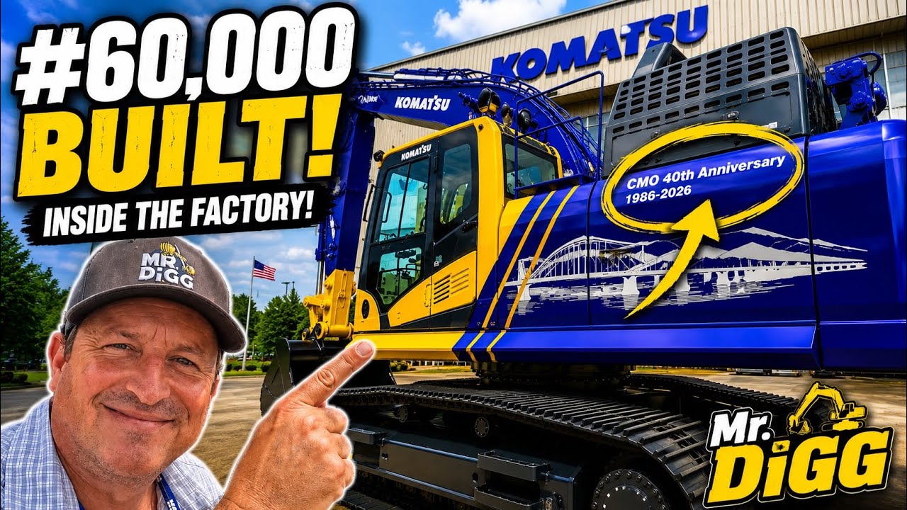 Excavator #60,000!! Komatsu Factory Tour