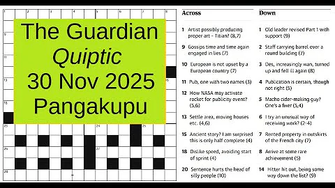 The Guardian Quiptic 1358