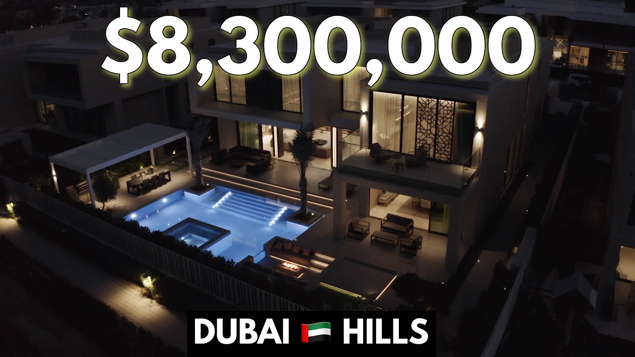 Экскурсия по умному дому стоимостью 8 300 000 долларов в районе Дубай-Хиллз — ночной тур