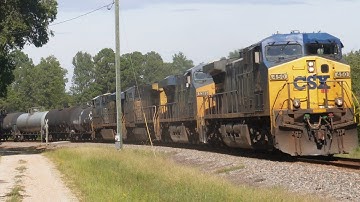 [1 of 5] [4k] CSX M693🚦 Knocks Down Signal north of Bradley, South Carolina - 09-23-2023