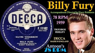 Billy Fury | Maybe Tomorrow | Decca 78 rpm | 1959 England