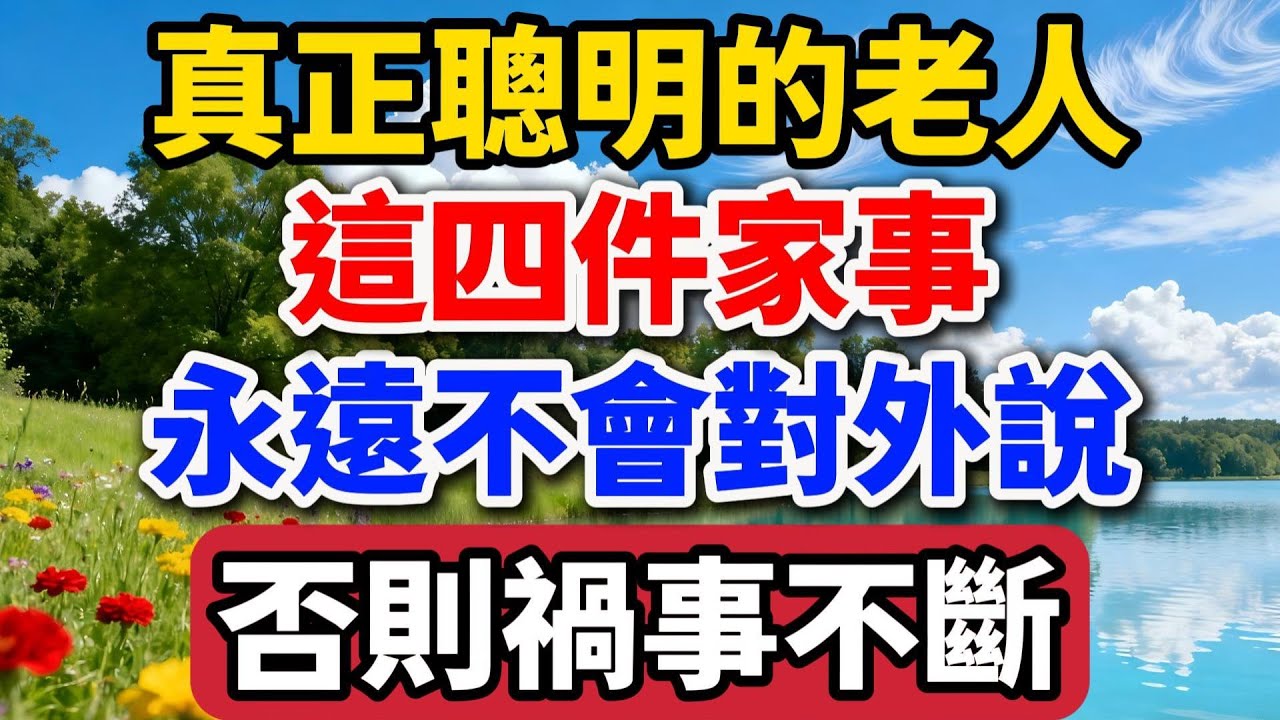 真正聰明的老人，這四件家事永遠不會對外說，否則禍事不斷。【老羅談人生】#晚年生活 #中老年生活 #為人處世 #生活經驗 #情感故事 #老人 #幸福人生 #talks