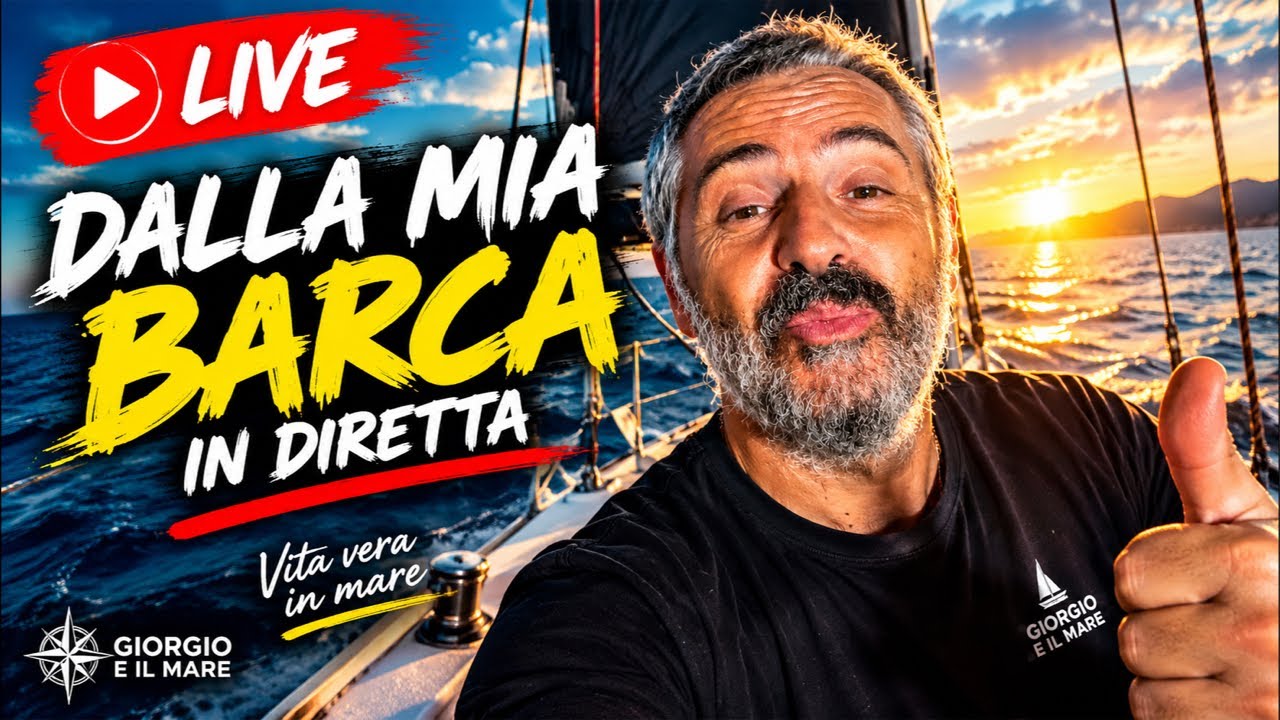 Passo la notte solo sulla mia barca a vela , ￼ ma sto con voi in live marinai⛵️🤗