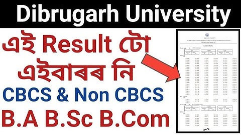 Dibrugarh University B.A B.Sc B.Com Exam Result Sheet || Real Or Fake || DU