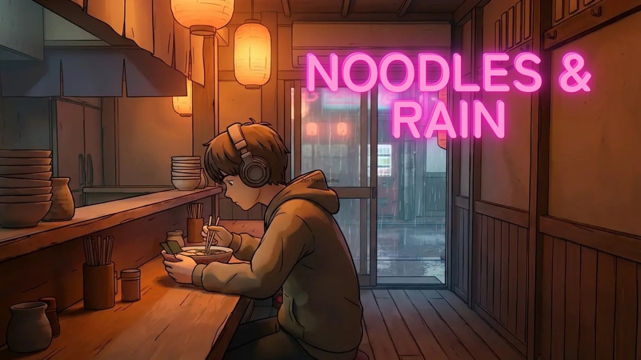 Noodles & Rain | Original Lo-Fi Album | 1 Hour of Instrumental Chill Beats