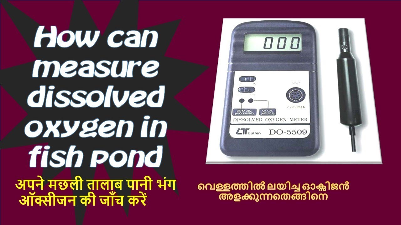How can measure dissolved oxygen in fish pond अपने मछली तालाब पानी भंग