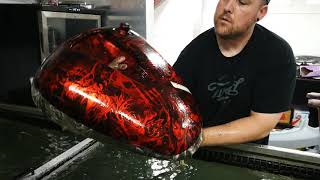 Hydro dipping motorcycle gas tank. customize your nike air force with hydro ...