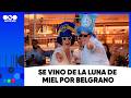 Se vino de la luna de miel por Belgrano