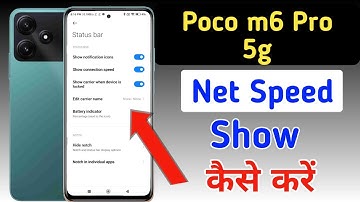 Poco m6 pro 5g net speed show/Poco m6 pro 5g me net speed kaise dekhe/network speed setting