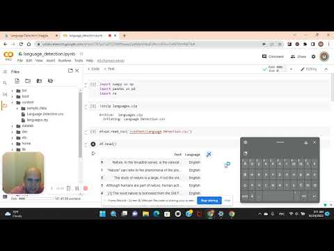 Using a small amount of code and this dataset from kaggle build a language detection ML model