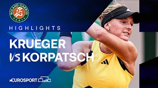 Ashlyn Krueger vs Tamara Korpatsch | Round 1 | French Open 2024 Highlights 🇫🇷