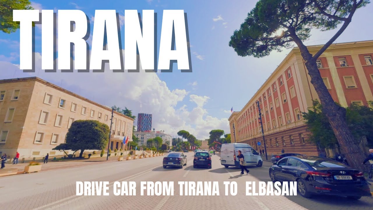 TIRANA ALBANIA 🇦🇱, DRIVING TOUR FROM TIRANA TO ELBASAN CITY, IN THE COMMENT ALBANIAN